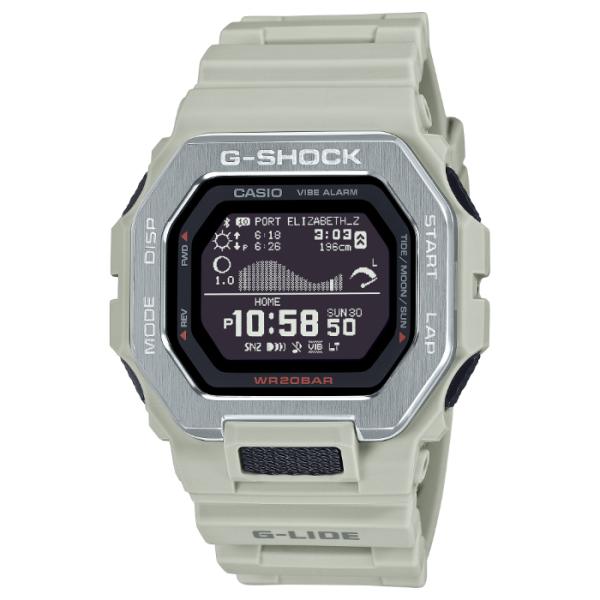 G-SHOCK Gショック G-LIDE Gライド サーフィン スマートフォンリンク カシオ CASIO デジタル 腕時計 ベージュ シルバー GBX-100-8 逆輸入海外モデル