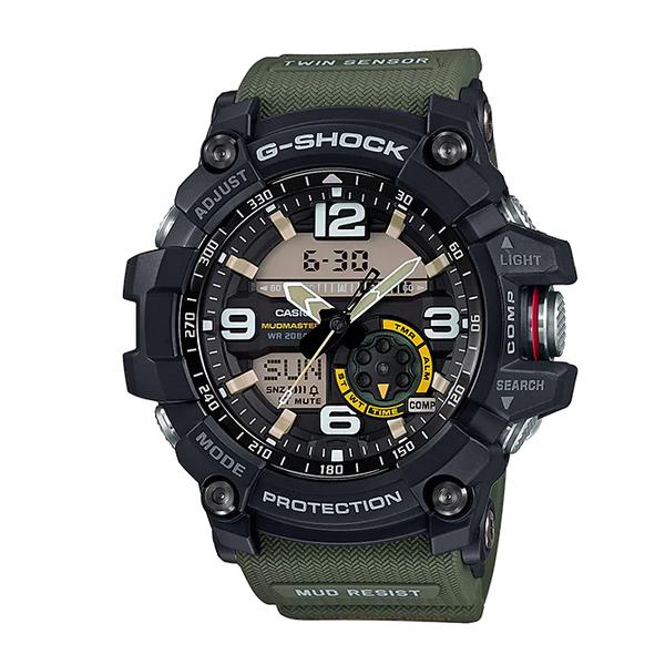 (超美品)G-SHOCK デジタル腕時計 ブラック/カーキ G-SHOCK Gショック MASTER OF G MUDMASTER カシオ CASIO