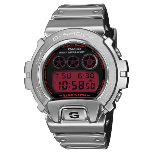 G-SHOCK Gショック 6900 Iconic Styles ファインメタリックシリーズ カシオ CASIO デジタル 腕時計 シルバー レッド GM-6900YRA-8JF 国内正規モデル