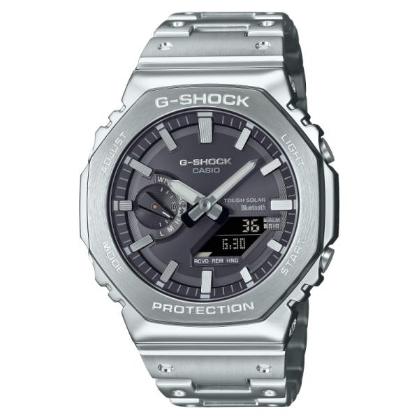 G-SHOCK Gショック スマートフォンリンク カシオ CASIO ソーラー アナデジ 腕時計 シルバー ブラック GM-B2100SD-1A 逆輸入海外モデル
