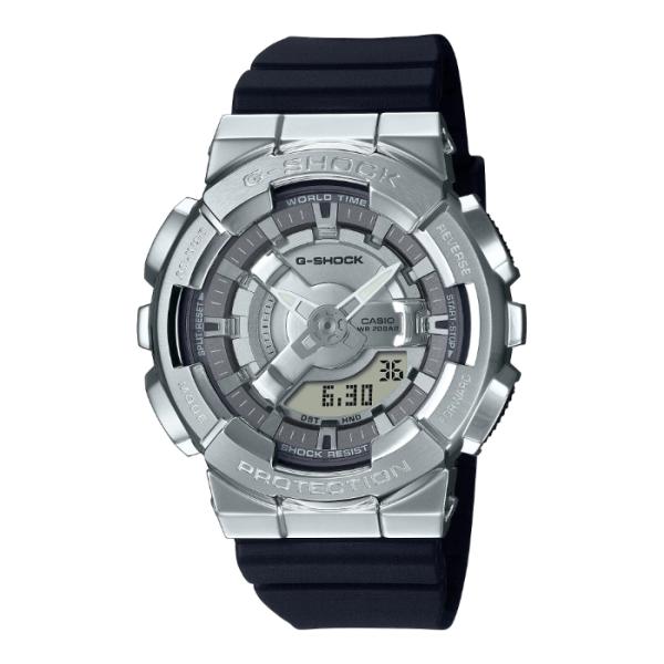 G-SHOCK Gショック ミッドサイズ カシオ CASIO アナデジ 腕時計 ブラック シルバー GM-S110-1A 逆輸入海外モデル