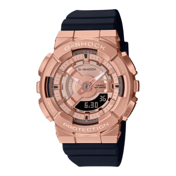 G-SHOCK Gショック ミッドサイズ カシオ CASIO アナデジ 腕時計 ブラック ピンクゴールド GM-S110PG-1A 逆輸入海外モデル