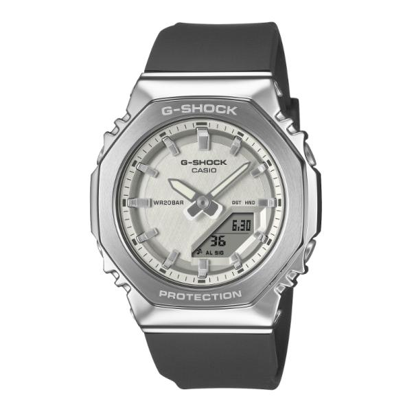 G-SHOCK Gショック Sシリーズ ミドルサイズ カシオ CASIO アナデジ 腕時計 ブラック ホワイト シルバー GM-S2110-1A7JF 国内正規モデル