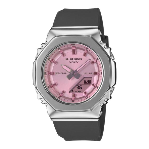 G-SHOCK Gショック Sシリーズ ミドルサイズ 2100 カシオ CASIO アナデジ 腕時計 ブラック ピンク 偏光カラー メタルベゼル GM-S2110SR-1AJF 国内正規モデル