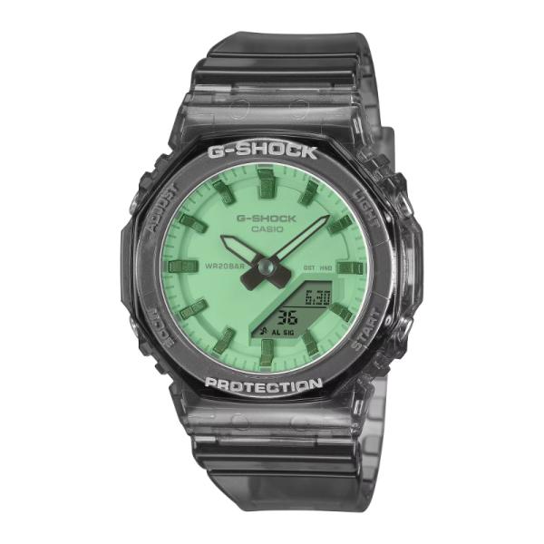 G-SHOCK Gショック レディース プチサイズ 2100 カシオ CASIO アナデジ 腕時計 ブラック グリーン 偏光カラー スケルトン GMA-P2100SR-1AJF 国内正規モデル