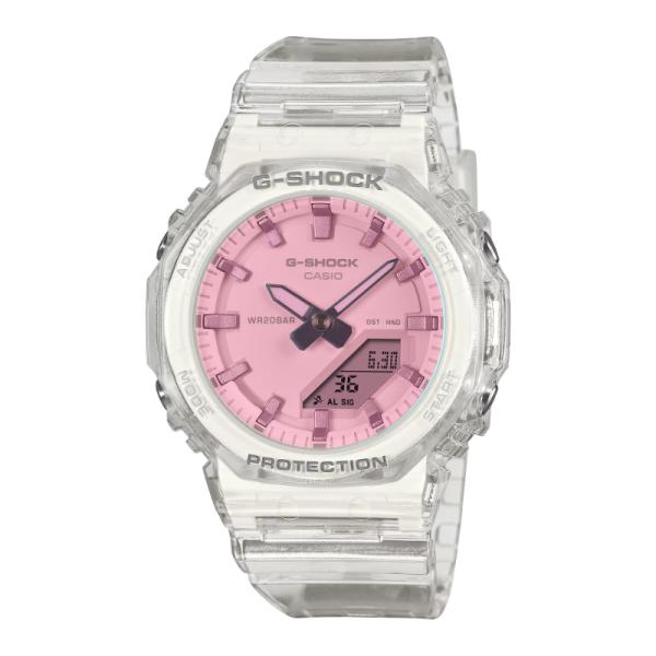 G-SHOCK Gショック レディース プチサイズ 2100 カシオ CASIO アナデジ 腕時計 クリア ピンク 偏光カラー スケルトン GMA-P2100SR-7AJF 国内正規モデル