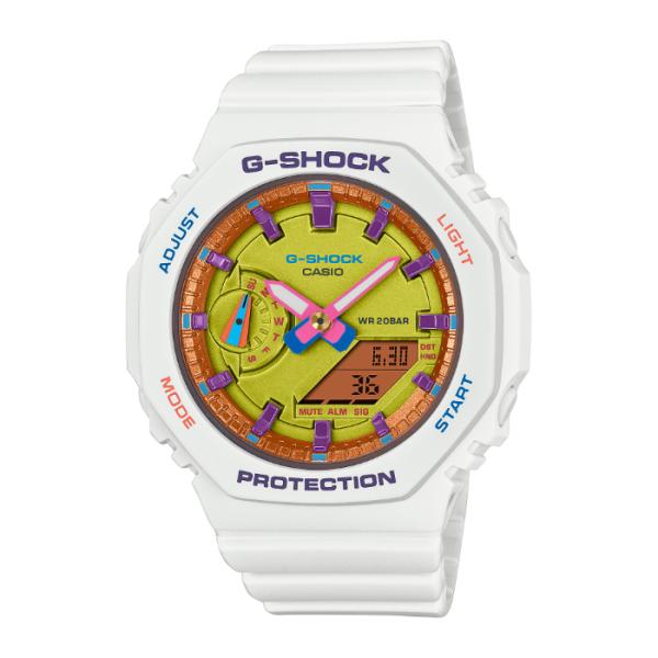 G-SHOCK Gショック Sシリーズ カシオ CASIO アナデジ 腕時計 ホワイト イエロー GMA-S2100BS-7AJF 国内正規モデル