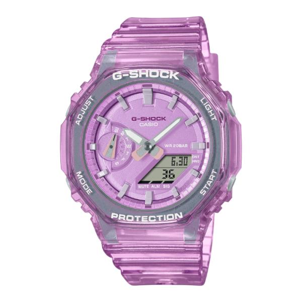 G-SHOCK Gショック ミッドサイズ メタリック カシオ CASIO アナデジ 腕時計 ピンク スケルトン GMA-S2100SK-4A 逆輸入海外モデル