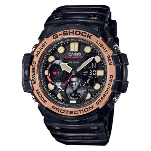 G-SHOCK Gショック マスターオブG GULFMASTER カシオ CASIO アナデジ 腕時計 ブラック ローズゴールド GN-1000RG-1A 逆輸入海外モデル
