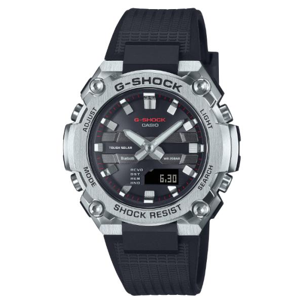 G-SHOCK Gショック G-STEEL Gスチール スマートフォンリンク カシオ CASIO ソーラー アナデジ 腕時計 ブラック シルバー GST-B600-1A 逆輸入海外モデル