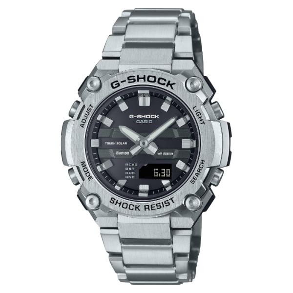 G-SHOCK Gショック G-STEEL Gスチール スマートフォンリンク カシオ CASIO ソーラー アナデジ 腕時計 シルバー メタルベルト GST-B600D-1AJF 国内正規モデル