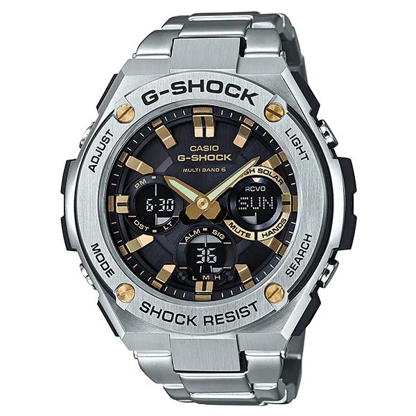 G-SHOCK GST-W110D-1A9JF 黒文字盤 箱付 ステンレスバンド G-STEEL G-SHOCK Gショック Gスチール カシオ CASIO 電波 ソーラー