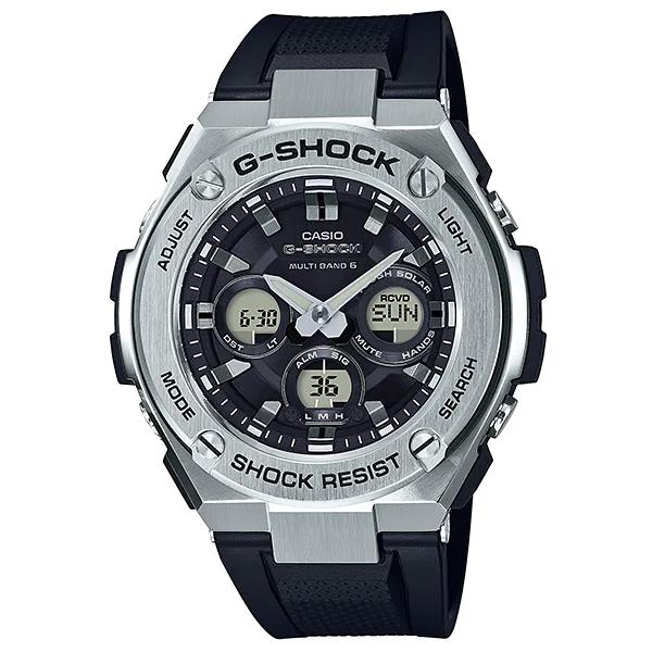 G-SHOCK Gショック G-STEEL Gスチール カシオ CASIO 電波 ソーラー アナデジ 腕時計 ブラック シルバー ミッドサイズ GST-W310-1AJF 国内正規モデル