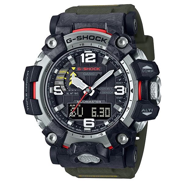G-SHOCK Gショック マスターオブG マッドマスター カシオ CASIO 電波 ソーラー アナデジ 腕時計 カーキ グレー GWG-2000-1A3JF 国内正規モデル
