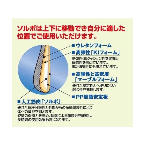 ソルボらく楽ランバーサポートジュノ フィットネス トレーニング インテグラルのソルボらく楽ランバーサポートジュノ ブラック