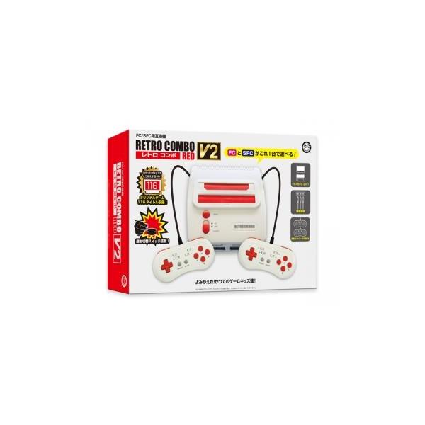 新品スーパーファミコンハード レトロコンボ RED V2 (FC/SFC互換機)