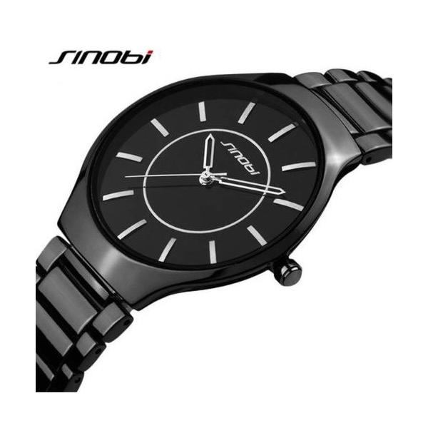 腕時計 メンズ ブランド ブラック シルバー 送料無料 黒 人気 おしゃれ