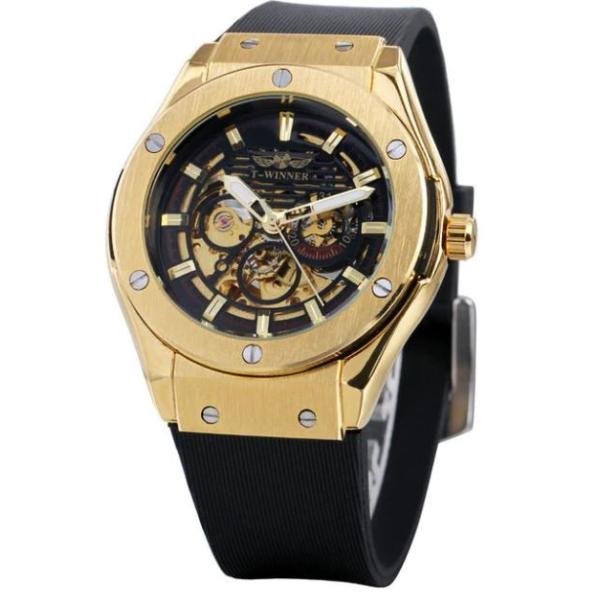 手巻き時計 ブラック/ゴールド/シルバー 4点セット 腕時計 メンズ ブランド ブラック ゴールド 送料無料 おしゃれ T