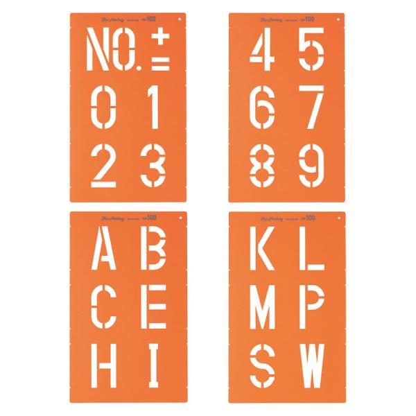 トップマーキング １００（数字・記号２種） 349-62 ステンシルシート ステンシルプレート ステンシル プレート マーキング  ステンシルシート 爆買