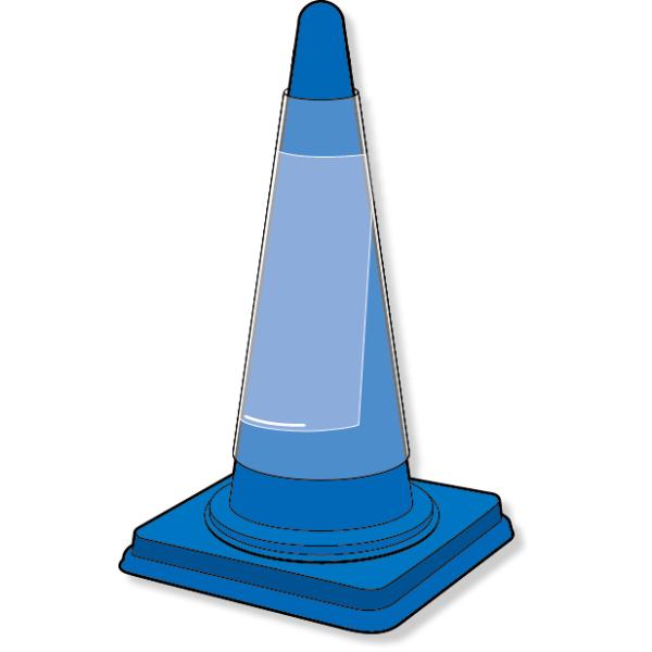 コーンポケット A4縦カラーコーン 看板 パイロン コーン 工事看板