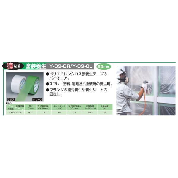 pCI h{p Y-09-GR 25mm×25m O[ 60Zbg {e[v h{e[v |G`NXe[v  {e[v