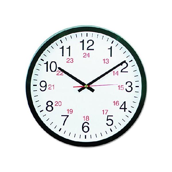並行輸入品】 24-Hour Round Wall Clock, 12 3/4