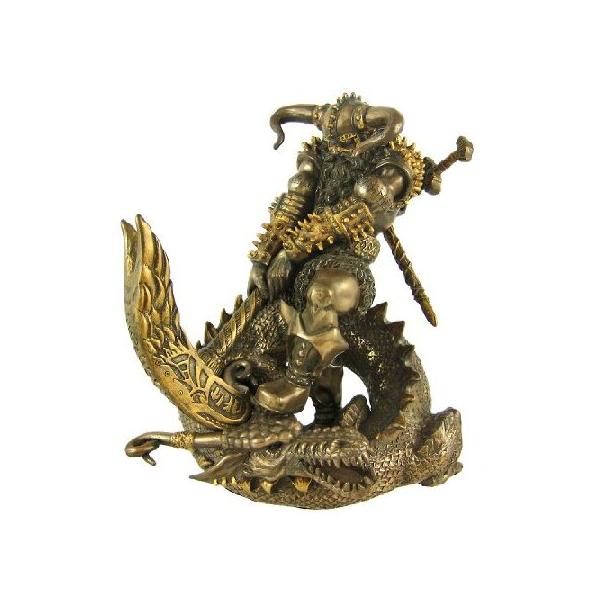 【並行輸入品】 20cm Thor God of Thunder and Serpent Resin Statue Figurine