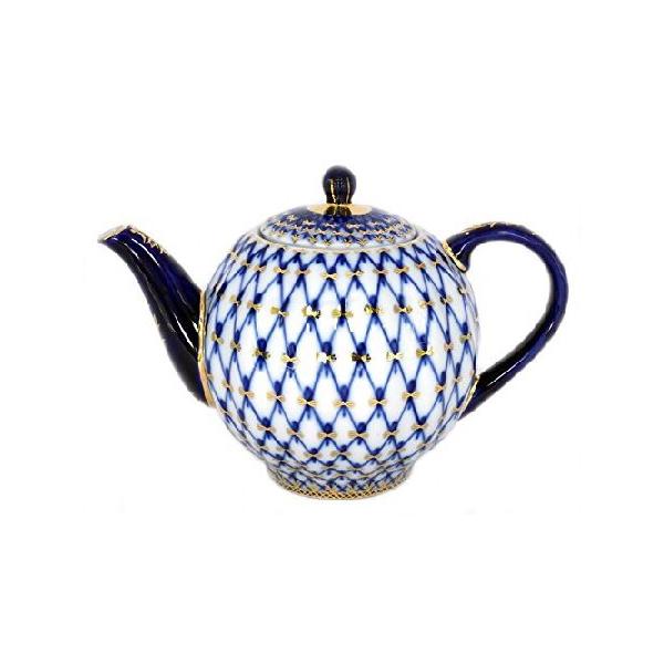 並行輸入品】 Lomonosov磁器チューリップコバルトNet 3カップ