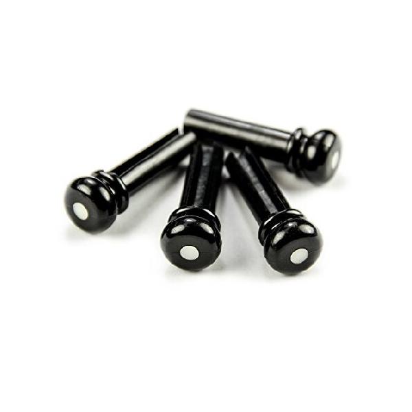 【並行輸入品】 AllPart スロット付きアコースティックベースブリッジピン ブラック