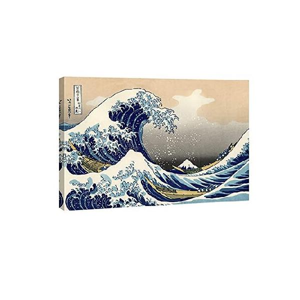 並行輸入品】 Wieco Art 葛飾北斎の神奈川沖浪裏 HDキャンバス印刷
