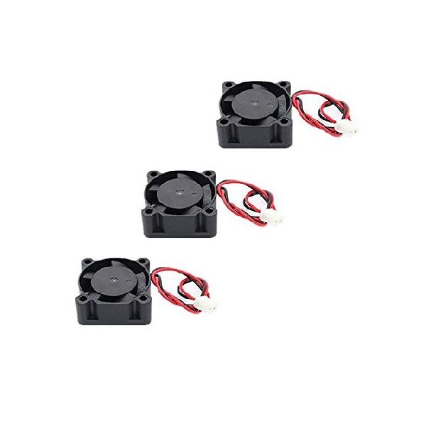 【並行輸入品】 Honbay 3個 DC 12V 0.1A 2ピン 25mm x25mm x10mm ミニブラシレス冷却ファン