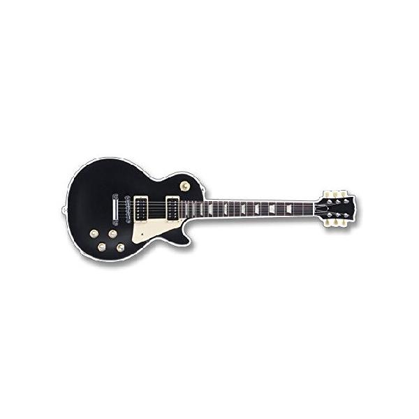 【並行輸入品】 ブラックLESスタイルギター型ステッカー (ギタリストエレクトリックバンド ポールロック ビニールデカール ケース、車の窓、ノートパソコン用)