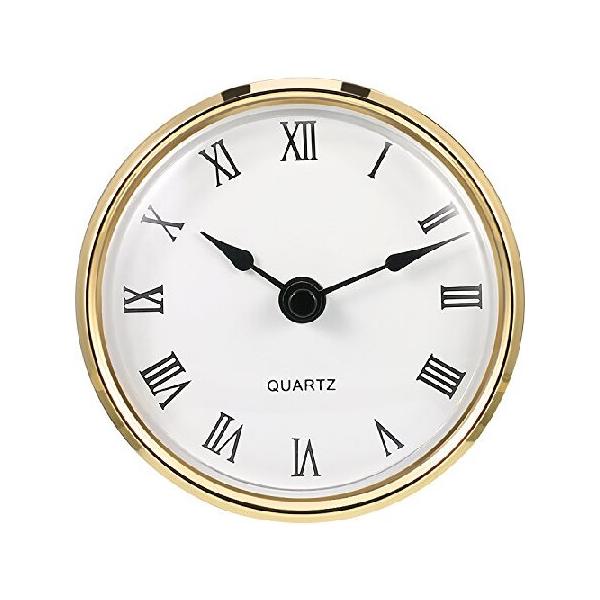 【並行輸入品】 Hicarer 3-1/8インチ (80 Mm) クォーツ時計フィットアップ/挿入、ローマ数字、ラウンドクォーツムーブメント