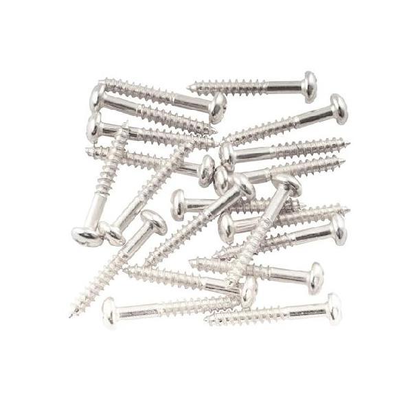 【並行輸入品】 Musiclily ストラットスタイルのギター用ブリッジマウントスクリュー、クロム (20本入)