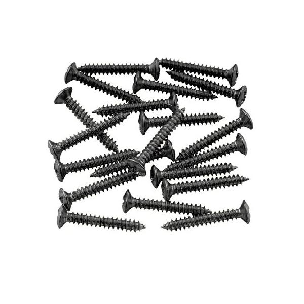 【並行輸入品】 Musiclily 3x22mmブリッジマウントビス、ブラック(20本)