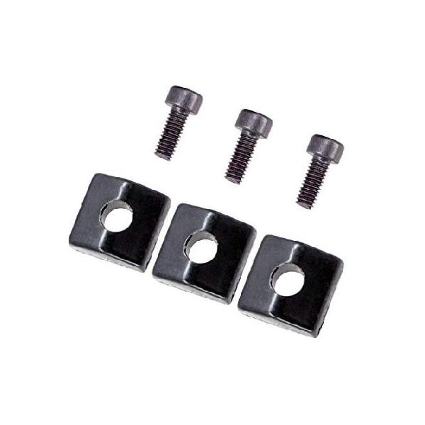 【並行輸入品】 3 Pieces Locking Nut Block and Screws Guitar Cap Suitable for Tremolo Bridge Replacement Part (Black)