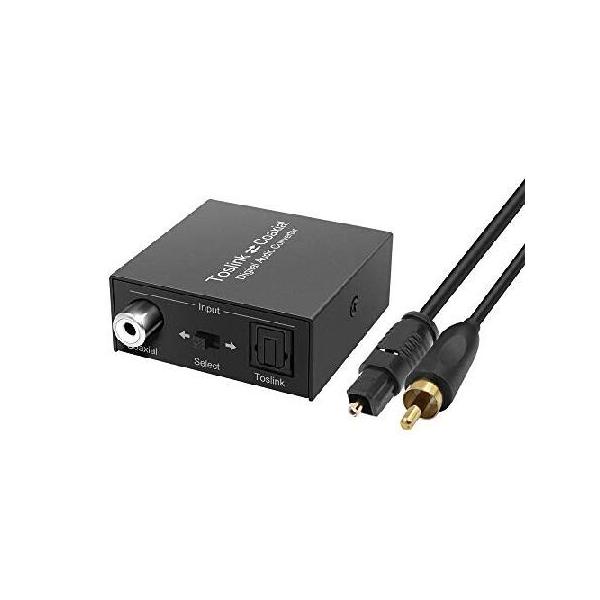 【並行輸入品】 デジタル同軸から光学変換器、双方向同軸デジタルオーディオコンバーター 光学から同軸または同軸から光学デジタルオーディオ変換アダプタ
