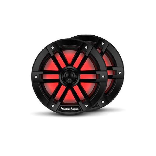 【並行輸入品】 Rockford Fosgate M1-8B Color Optix 8” 2-Way Coaxial Multicolor LED Lighted Marine Speakers - Black (Pair)