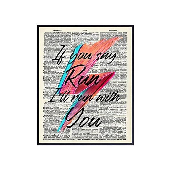 【並行輸入品】 David Bowie Wall Art Decor Poster - 8x10 Cool Unique Gift for Women, Men, Ziggy Stardust, 80s Music, Punk Rock Fan - Dictionary Print,