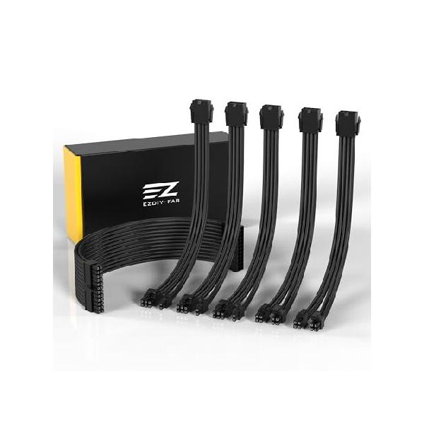 並行輸入品】 EZDIY-FAB PSU ケーブル延長スリーブ カスタム Mod GPU