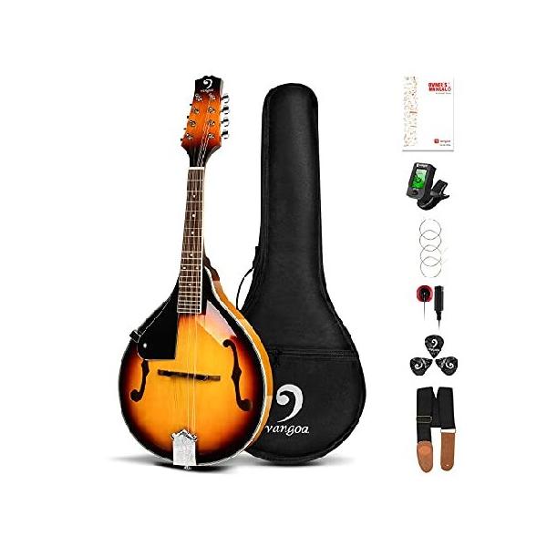 並行輸入品】 Vangoa 左利き マンドリン 楽器 アコースティック 8弦 A