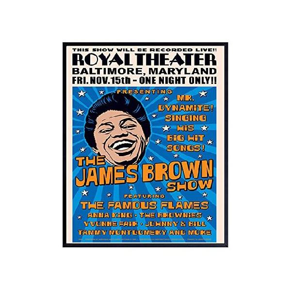 【並行輸入品】 James Brown African American Decor - Black Culture Wall Art - Motown R＆B Music Poster - Vintage Concert Posters - Black History - Jazz