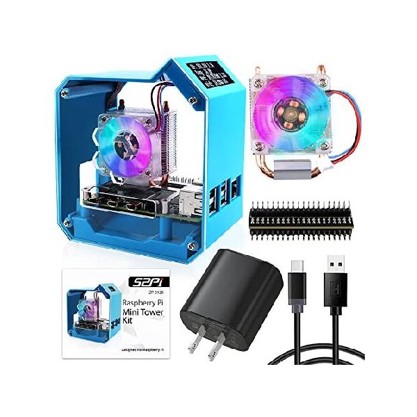 並行輸入品】 GeeekPi Raspberry Pi ミニタワーキット QC3.0電源付き 4