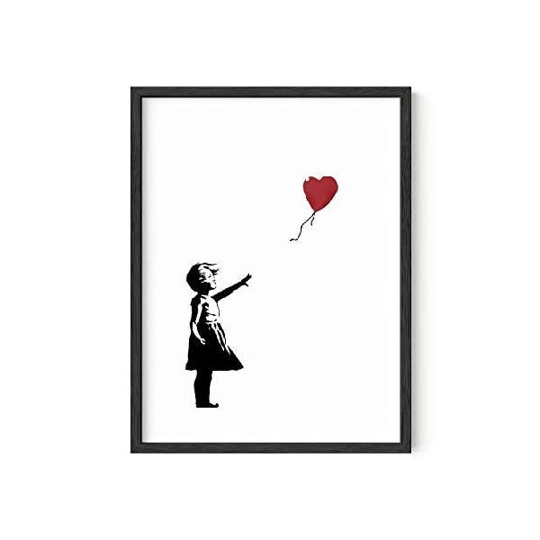 【並行輸入品】 Banksy Wall Art Girl With Balloon - Haus and Hues | Banksy Art Posters Banksy Girl With The Red Balloon There Is Always Hope Girl With