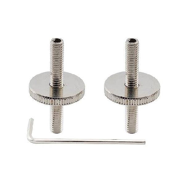 【並行輸入品】 Musiclily Pro ミリ規格M4 ABR-1 Tune-O-Maticブリッジ スタッドとサムナット エピフォンレスポールタイプギター用、ニッケル（2個セット）