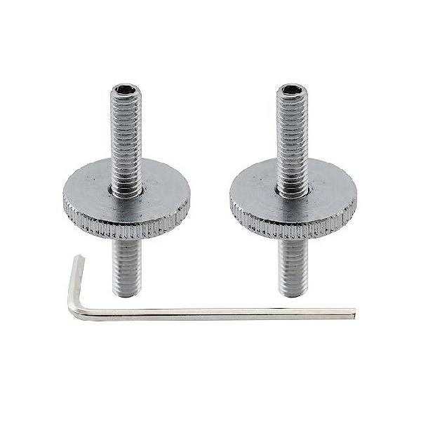【並行輸入品】 Musiclily Pro ミリ規格M4 ABR-1 Tune-O-Maticブリッジ スタッドとサムナット エピフォンレスポールタイプギター用、クローム（2個セット）