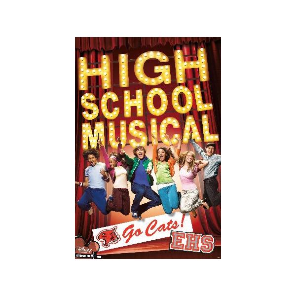 【並行輸入品】 Trends International High School Musical - Go Cats ウォールポスター、37.4 cm x 56.8 cm、プレミアムフレームなしバージョン