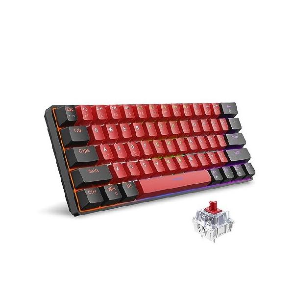美品　ゲーミングキーボード　赤軸 Amazon | CHONCHOW ゲーミングキーボード 赤軸 アンチゴースト
