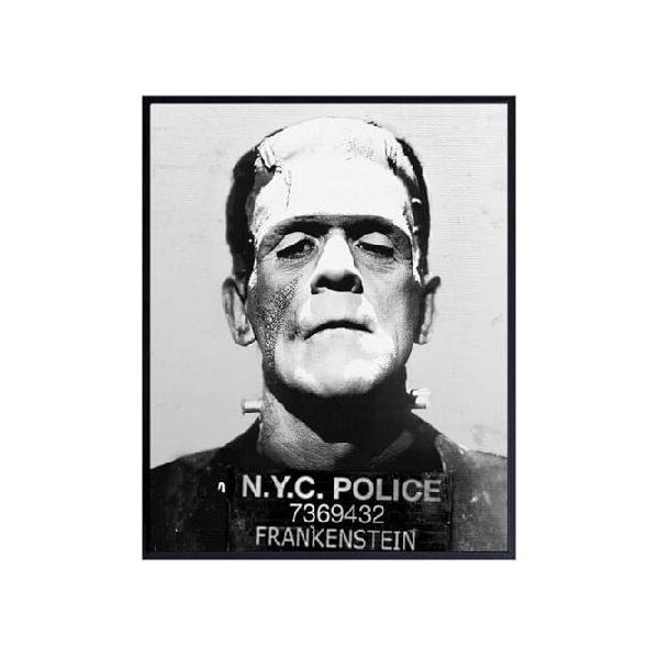 【並行輸入品】 YELLOWBIRD ART ＆ DESIGN Frankenstein Wall Art ＆ Decor- New York Wall Decor - Horror Movies Wall Art - Home Theater - Funny Frankenste
