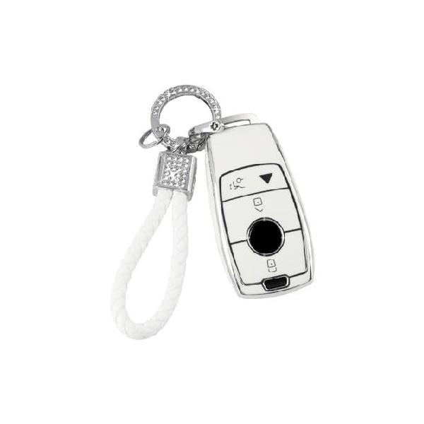 【並行輸入品】 PIFOOG ホワイトキーフォブカバー メルセデスベンツ GLC GLE GLA GLB GLS A C E G S AMG クラスアクセサリー ソフトTPUカースマートキーケース